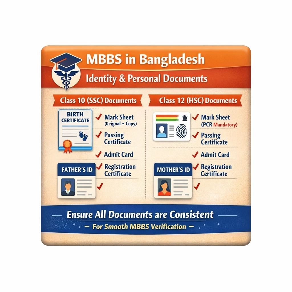 identity Required For MBBS Admission in bangladesh